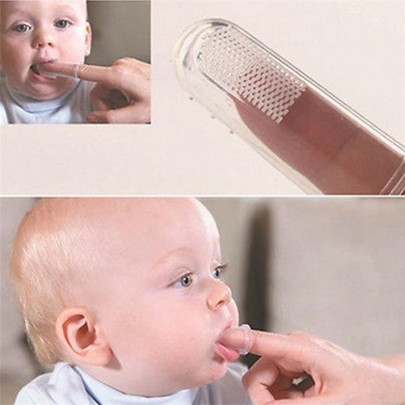 Smiley Baby 0-3 Yaş Silikon Parmak Diş Fırçası Mavi